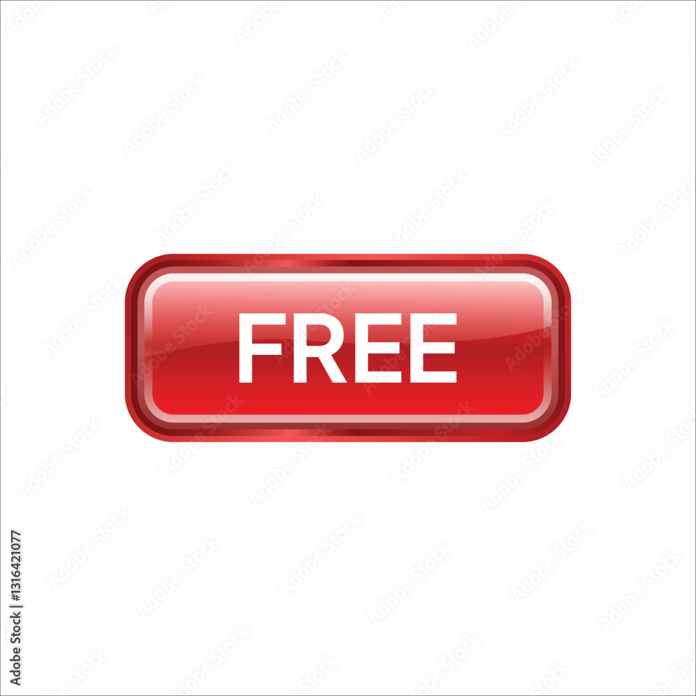 red glossy button red glossy button
