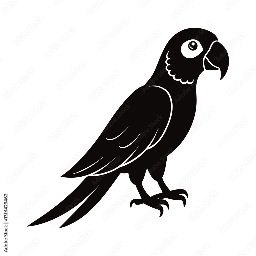 Fototapeta premium vector illustration of a parrot