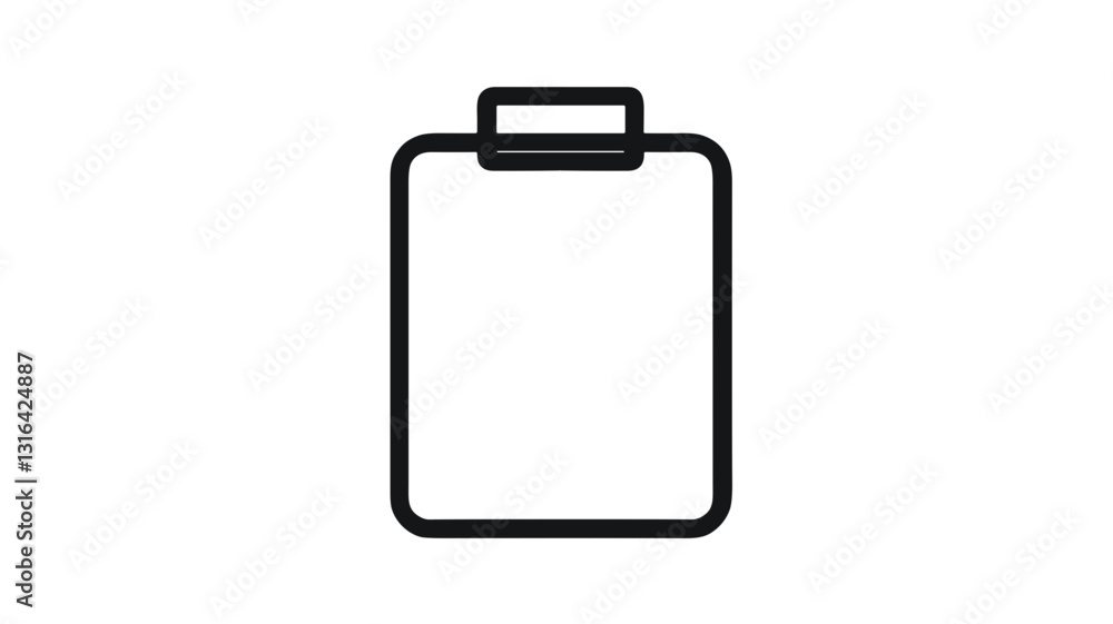 Vector icon of a clipboard with a copy space for text Vector icon of a clipboard with a copy space for text