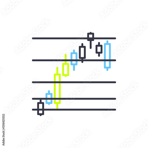 Fibonacci Retracement Colored Icons Predicting Support-Resistance Levels (Swing Trading, Price Action).