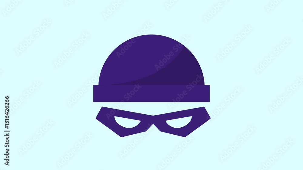 Hacker Symbol Cyber Security 2d Animation with Alpha Matte Hacker Symbol Cyber Security 2d Animation with Alpha Matte