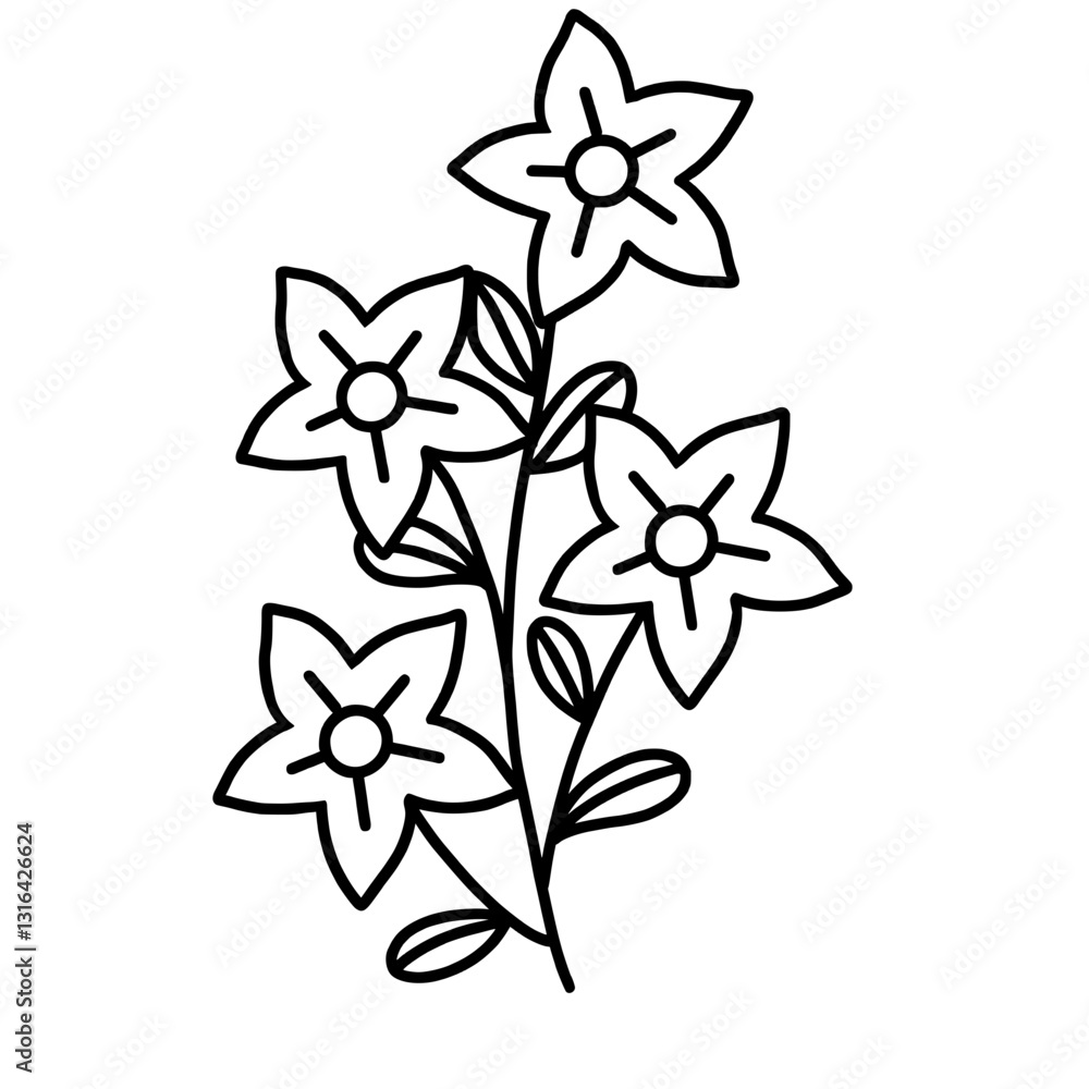 Obraz premium Hand-painted spring flowers