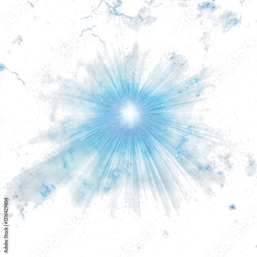 A Celestial Star Shining Brightly in a Night Sky Isolated on Transparent Background