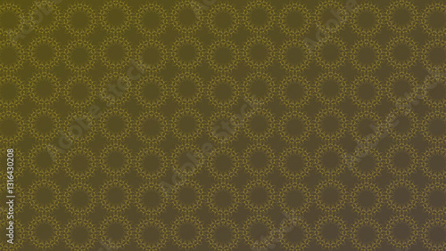 Gold pattern illustration, bas-relief effect, Abstract seamless pattern, Damask-style Thai art pattern. Elegant golden eight-pointed star shape on dark background. Vector illustration.