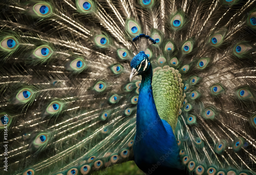 Obraz premium he Art of Attraction: Peacock Plumage Unfurled