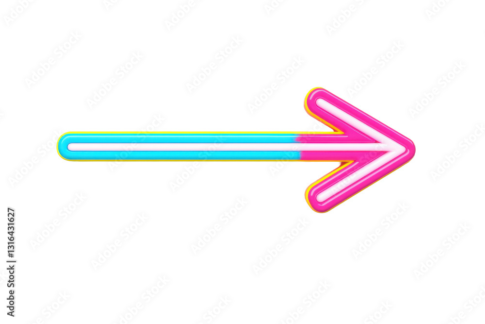 Dynamic neon arrow sign graphic design Dynamic neon arrow sign graphic design
