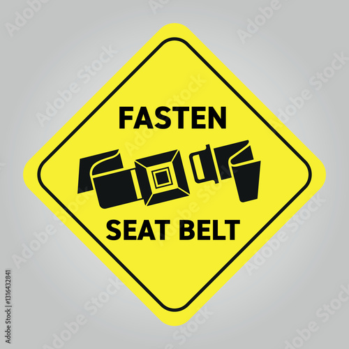 fasten seat belt sign vector