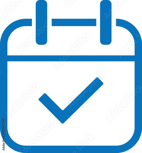Business appointment calendar with time clock line art vector icon