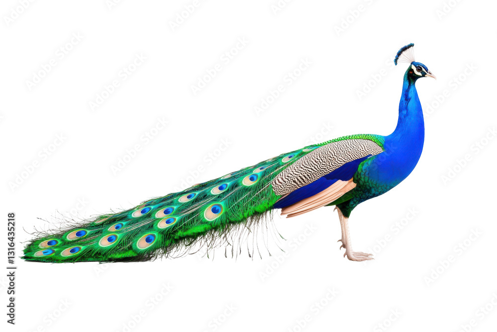 Peacock displaying feathers isolated photography Peacock displaying feathers isolated photography