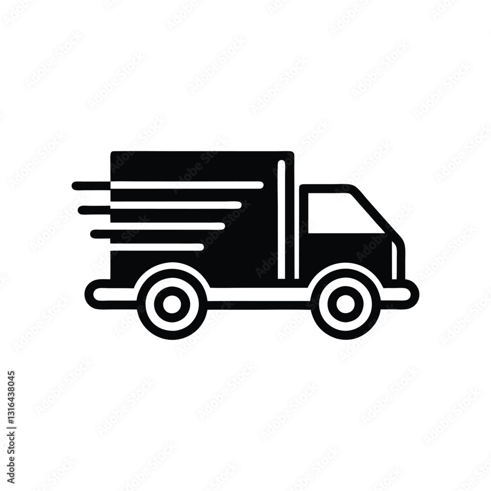 Speed delivery truck vector design showing motion and urgency. Courier van isolated on white, symbolizing fast shipping, express logistics, and modern transport service.
Speed delivery truck vector design showing motion and urgency. Courier van isolated on white, symbolizing fast shipping, express logistics, and modern transport service.
