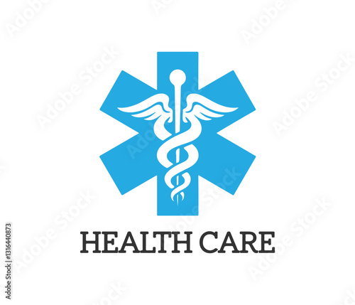 Health care logo design , Minimalist logo design for a healthcare center. Elegant Medical Symbol in a Heart-Shaped Design.