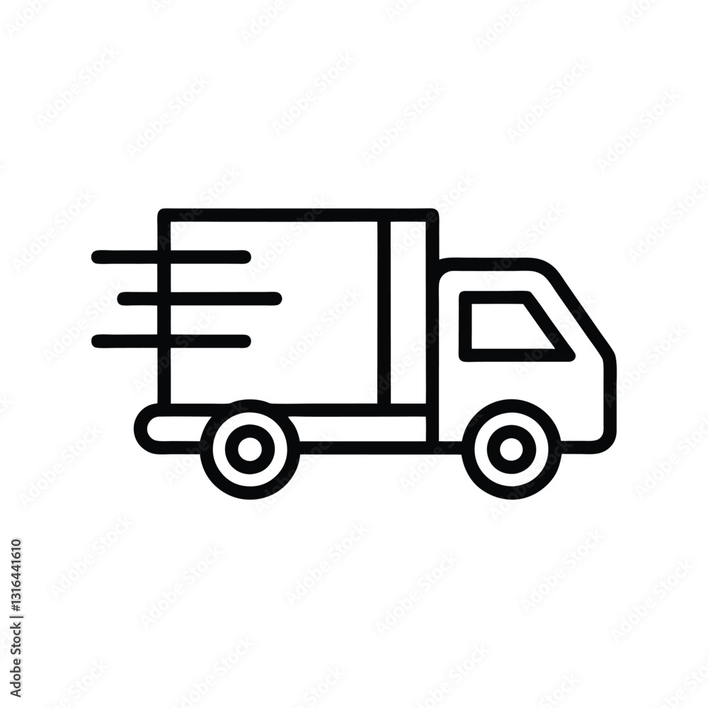 vector truck with trailer icon vector truck with trailer icon