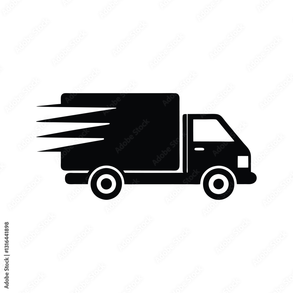 Logistics truck silhouette logo vector icon, cargo transport sign, delivery vehicle emblem, freight shipping service symbol, courier truck design illustration.
Logistics truck silhouette logo vector icon, cargo transport sign, delivery vehicle emblem, freight shipping service symbol, courier truck design illustration.