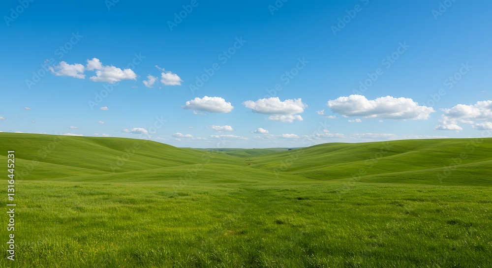 green field and blue sky green field and blue sky
