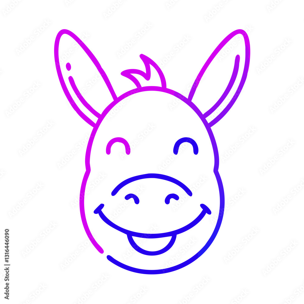 Joyful donkey illustration capturing its cheerful spirit for children’s art and designs. Joyful donkey illustration capturing its cheerful spirit for children’s art and designs.