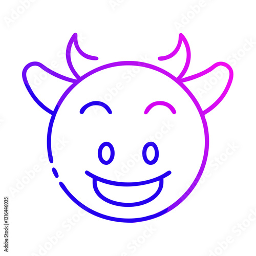 Joyful baby cow illustration expressing happiness and playfulness perfect for kids art.