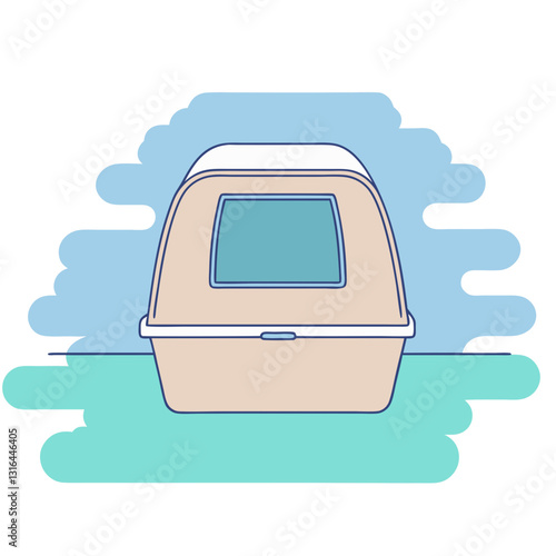 Pet carrier illustrated in a creative design