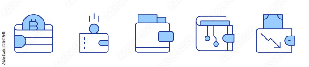 loss, digital wallet, wallet. Wallet Icon vector illustration. Line Duotone style. Editable stroke loss, digital wallet, wallet. Wallet Icon vector illustration. Line Duotone style. Editable stroke
