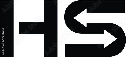 letter s two arrow recycle or exchange logo with vector file.