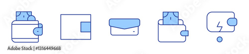 loss, wallet. Wallet Icon vector illustration. Line Duotone style. Editable stroke