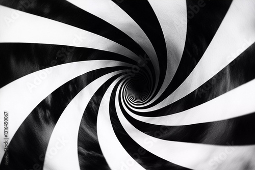 Wallpaper Mural Swirling black and white checkered tunnel creates a mesmerizing optical illusion experience Torontodigital.ca