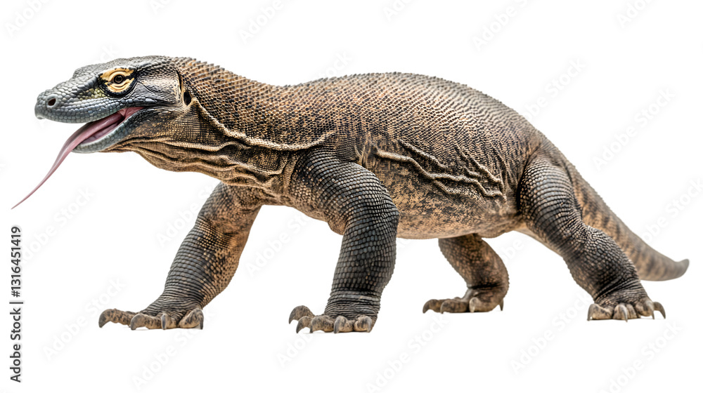 Fototapeta premium Komodo Dragon, Powerful Reptile Profile