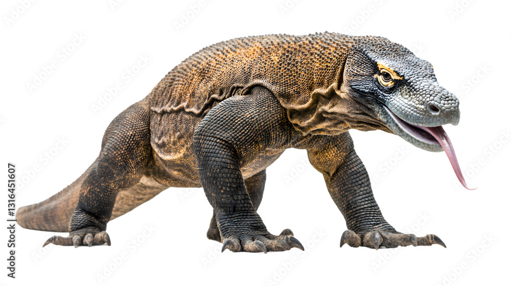 Fototapeta premium Komodo Dragon, Powerful Reptile Close Up