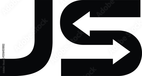 letter s two arrow recycle or exchange logo with vector file.