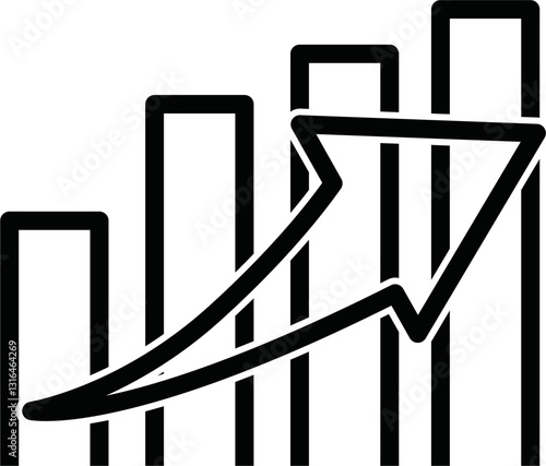 growth icon vector