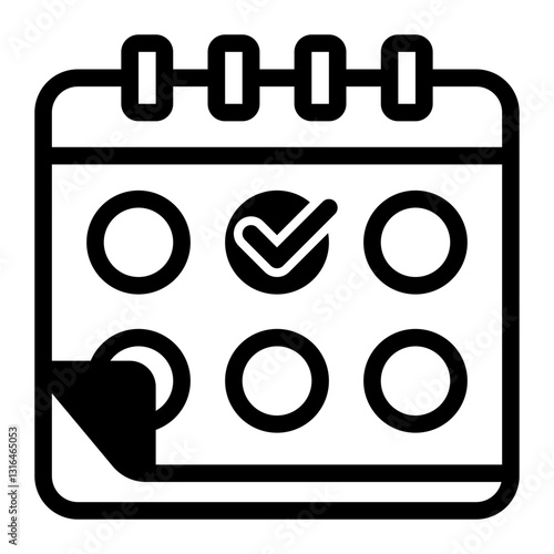 Schedule Icon - Mixed Style - Planning and Organization Themes
