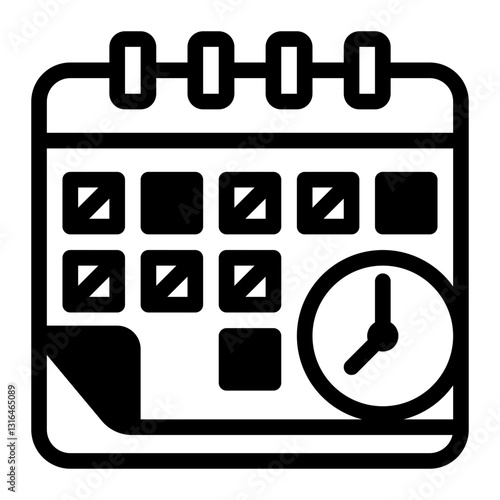 Schedule Icon - Mixed Style - Planning and Organization Themes