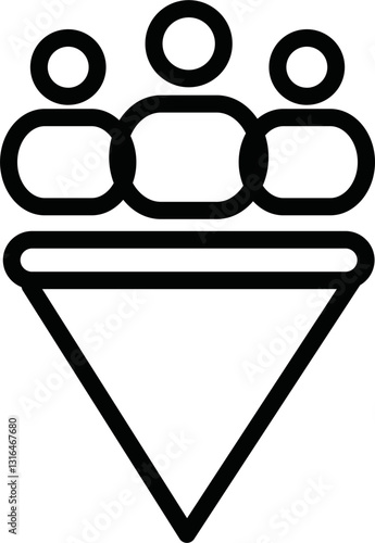 marketing funnel icon vector