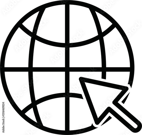 global marketing icon vector