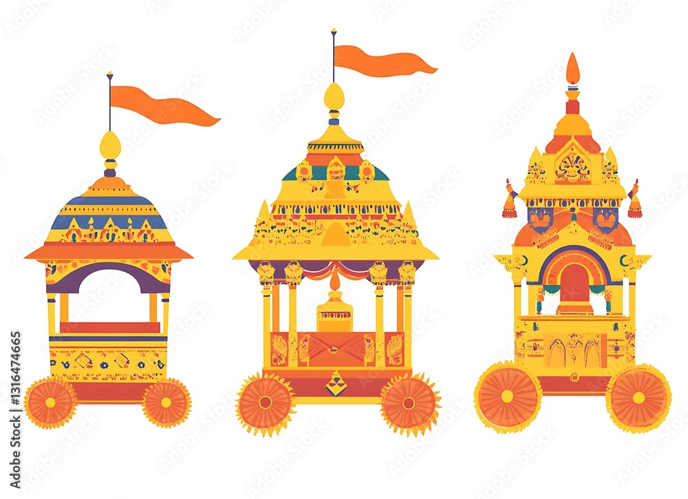 Rath yatra of Lord Jagannath poster, banner, background Rath yatra of Lord Jagannath poster, banner, background