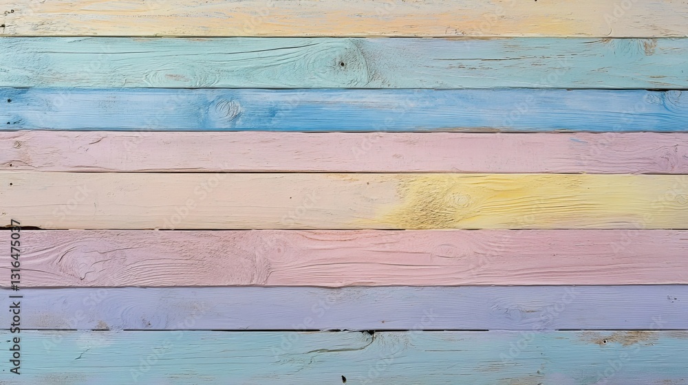 Obraz premium wooden wall with pastel colors