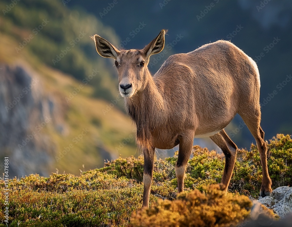 deer in the woods enviroment Nature concept deer in the woods enviroment Nature concept