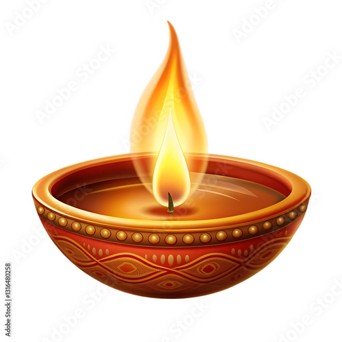Diwali Lamp: Festive Oil Lamp Image