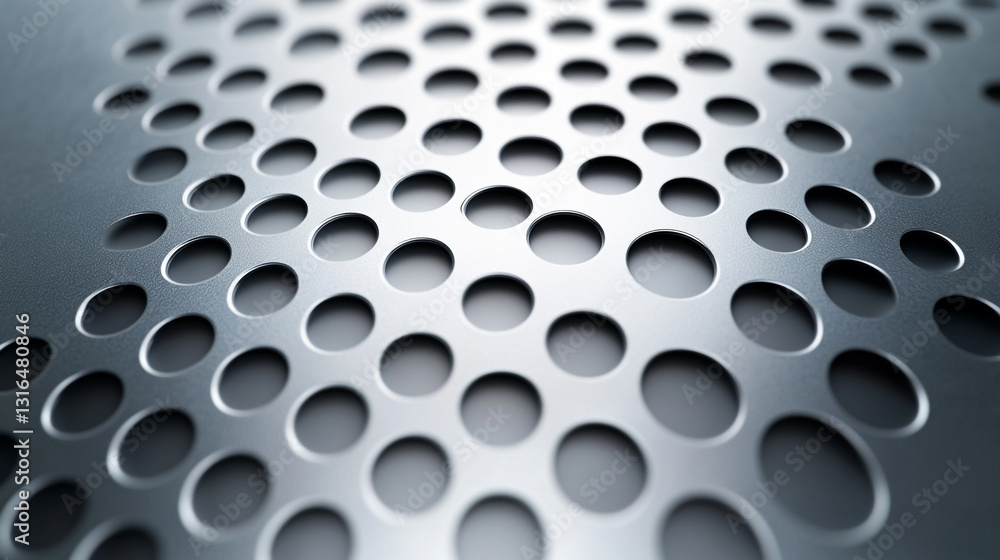 Abstract metal background with circular holes pattern design texture 3d grey steel holey silver Abstract metal background with circular holes pattern design texture 3d grey steel holey silver