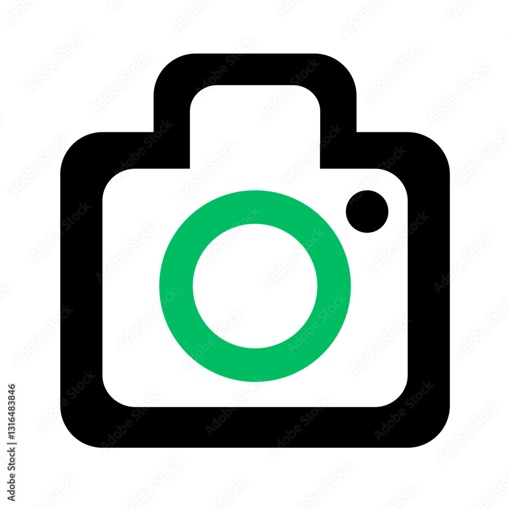 Capturing Lifes Simple Joys A Vibrant Green Circle Symbolizes A Moment Of Pure Happiness, Perfectly Framed In Bold Black Lines Against A Clean White Background
