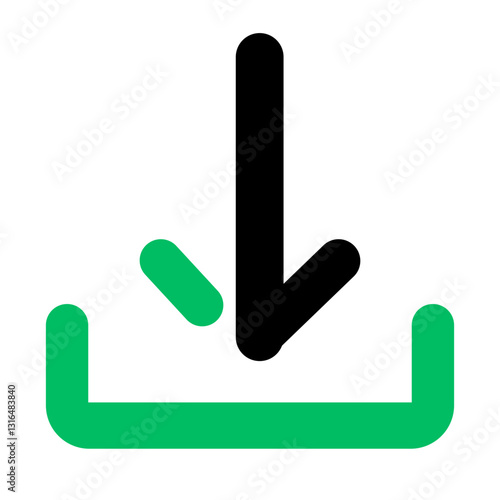 Downloading Happiness A Vibrant Green And Black Icon Symbolizing The Effortless Acquisition Of Joy, A Quick And Easy Download Bringing Positivity