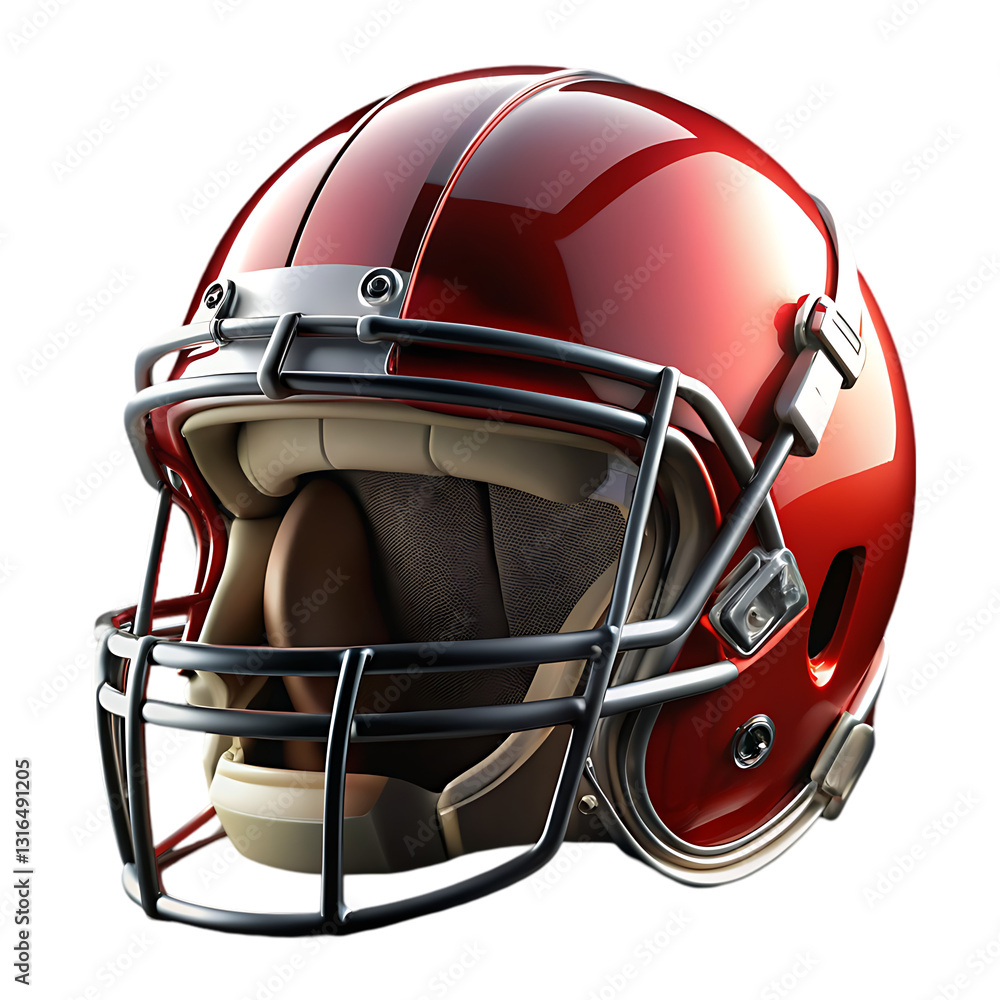 Fototapeta premium Red Football Helmet: HD Image