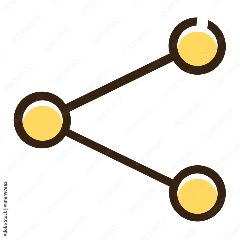Connecting Hearts, Sharing Moments, A Simple Network Of Golden Bonds, Illustrated With Bold Lines And Vibrant Yellow Circles Connecting Hearts, Sharing Moments, A Simple Network Of Golden Bonds, Illustrated With Bold Lines And Vibrant Yellow Circles