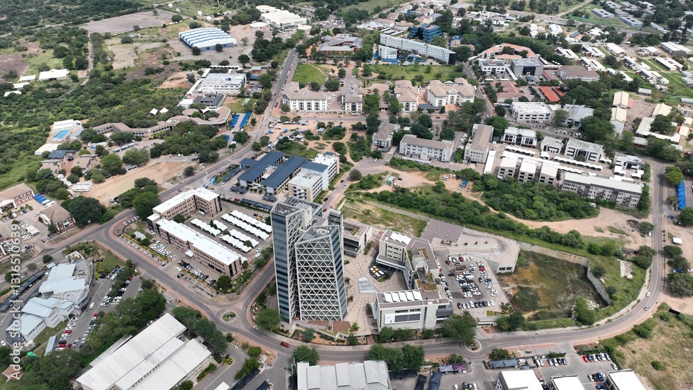 Fototapeta premium Fairscape prescint Building in Gaborone, Botswana, Africa