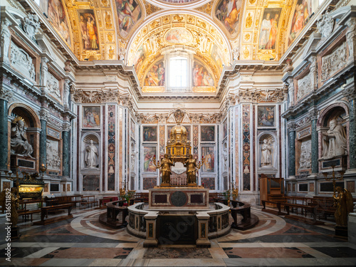Cappella Sistina (Sistine chapel) of the baroque church of Santa Maria Maggiore in Rome, Italy	