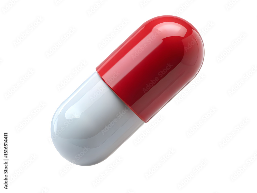 3d red pill isolated on white or transparent background 3d red pill isolated on white or transparent background