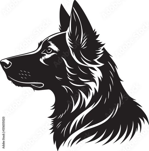 a vector silhouette image of a dog graphics-icon (15).eps