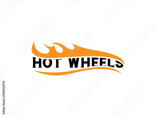 Stylish Hot Wheels logo design for a car brand.This is a simple, clean vector graphic logo for a car brand, likely Hot Wheels.