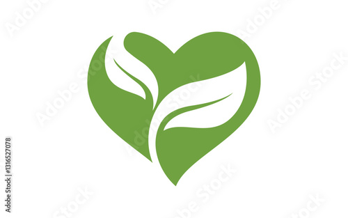 Organic Leaf Logo nature  Healthy vegan concept illustration v.25