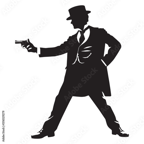 TV Drama Actor silhouette, delivering unforgettable performances - Actor illustration - Minimalist Actor vector - Profession silhouette
