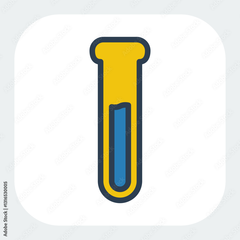 chemical icon in filled color style chemical icon in filled color style